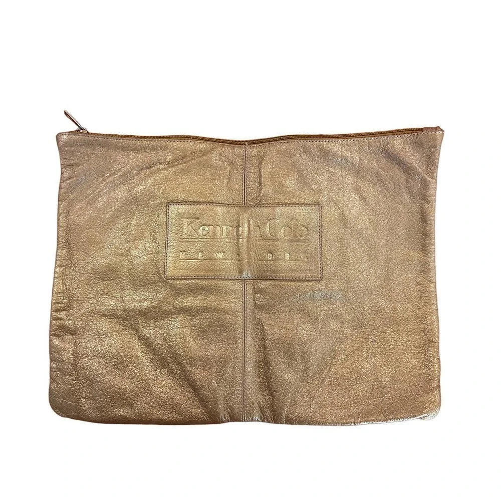Kenneth Cole Gold Leather clutch bag